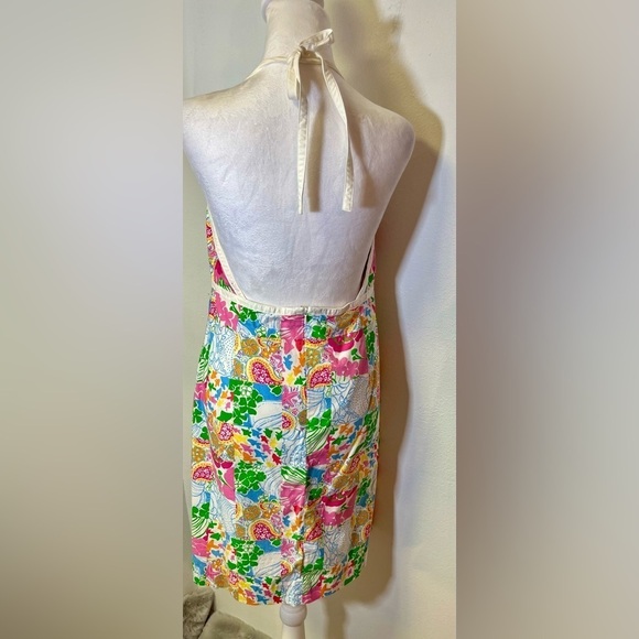 Lilly Pulitzer Patchwork Halter Dress Colorful Preppy Classy Chic  
Size 8 - Picture 3 of 5